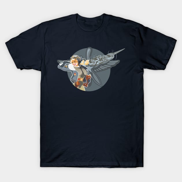 military retro pin-up T-Shirt by Mechanik